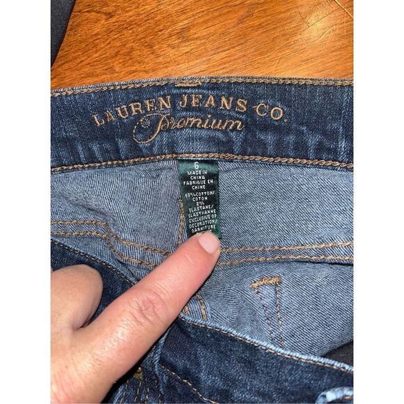 Lauren Jeans Co Premium Womens 6 Stretch Classic Straight/Boot Blue Denim 28x31 - Picture 6 of 6